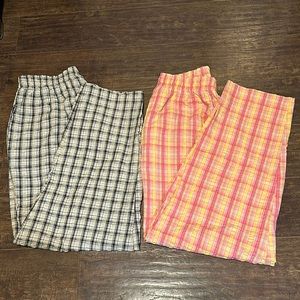 Appleseed’s Seersucker Plaid Women’s Slacks Pants 2 Pairs Women’s 16P
